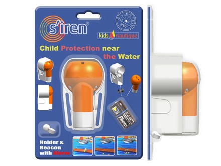 The S'iren Water Alarm €59.95 incl. postage  - available from Pond Safety Systems,  Ireland.